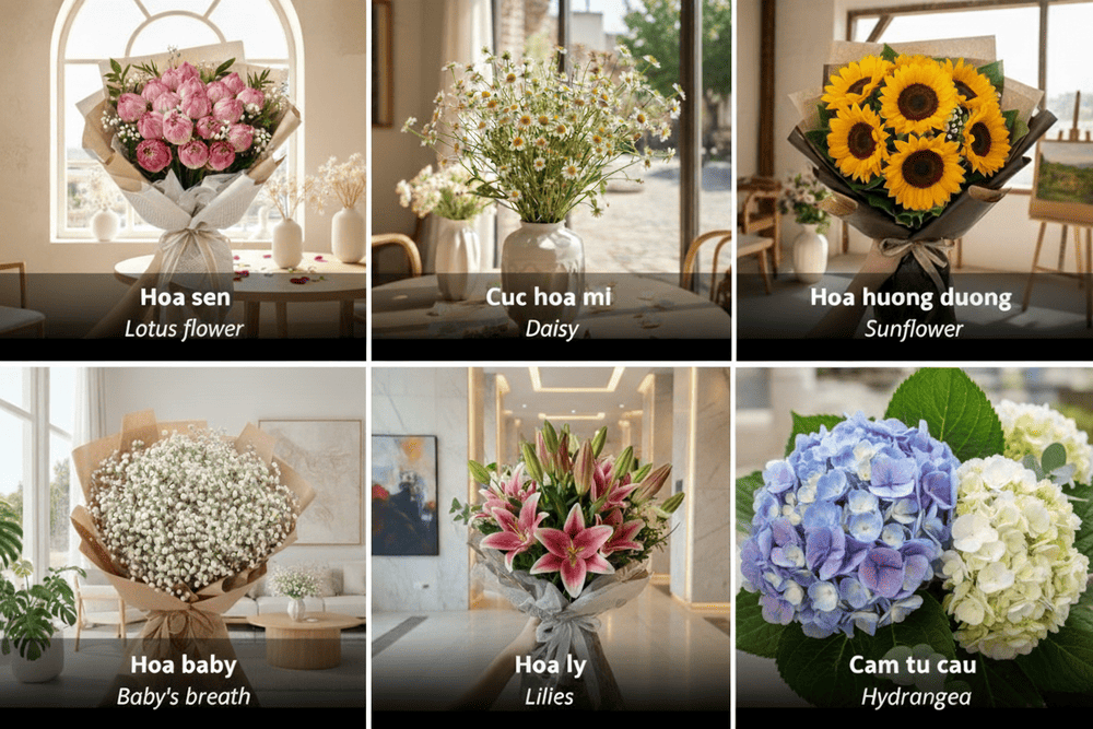 Beautiful signature Vietnamese flowers to remember and request by name